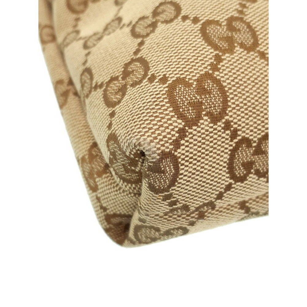 Gucci GG Monogram Brown Web Flat Messenger Bag red green web - Picture 4 of 9